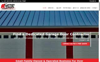 A Plus Garage Doors of Harvey website
