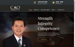 Cao Law Firm website