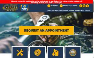 Lucky Rogers Express Car Care website