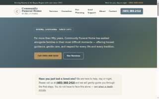 Community Funeral Home website