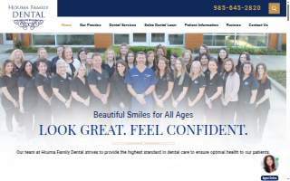 Houma Family Dental website