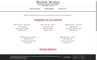 Mockler Beverage - Houma website