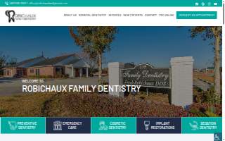 Robichaux Family Dental website