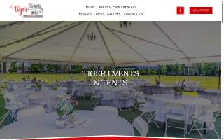 Tiger Events & Tents LLC of Bayou Cane website