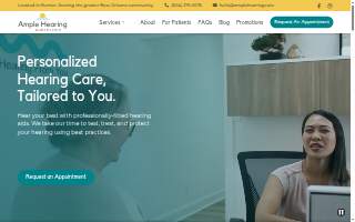 Ample Hearing website