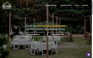 Geaux Event Rentals website