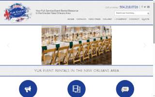 Yur Event Rentals of Kenner website