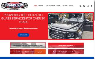 Champion Auto Glass website