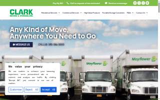 Clark Moving Specialists website