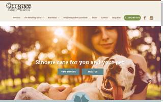 Congress Animal Hospital website