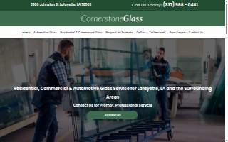 Cornerstone Glass of Acadiana website