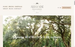 Alana Mae Photography website