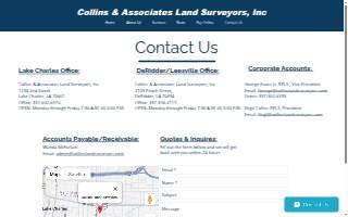 Collins & Associates Land Surveyors website