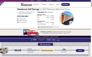Henderson Self Storage website