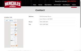 Hercules Fence website