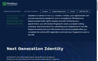 PrintScan - Authorized Fingerprinting Service Center website