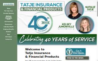 Tatje Insurance & Financial Products website