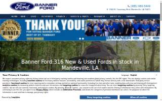 Banner Ford website