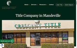 Crescent Title, LLC of Mandeville website