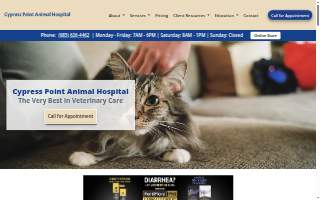 Cypress Point Animal Hospital website
