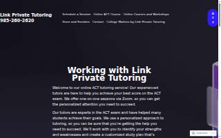 Link Private Tutoring website