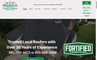Magnolia Roofing website