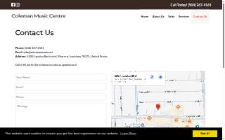 Coleman Music Centre website