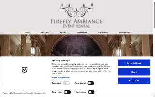 Firefly Ambiance Event Rental website