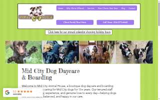 Mid City Animal House Dog Daycare & Boarding website