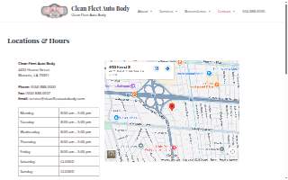 Clean Fleet Auto Body website