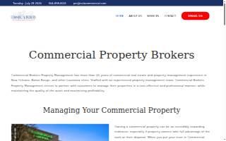 Commercial Brokers Property Management website