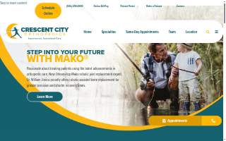 Crescent City Orthopedics website