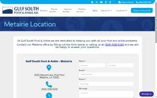 Gulf South Foot & Ankle website