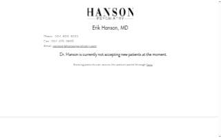 Hanson Psychiatry website