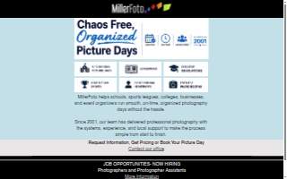 MillerFoto Photography and Yearbooks website