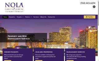 NOLA Property Managers, Inc website