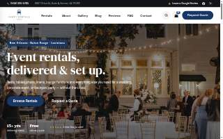 Party Rentals Delivered of Metairie website