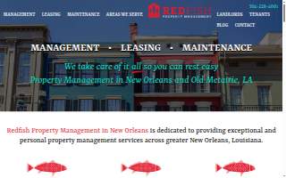 Red Fish Property Management of Metairie website