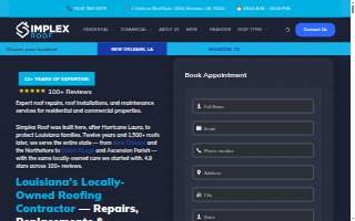 Simplex Roof website