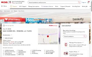CVS Pharmacy of Minden website