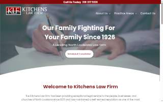 Kitchens Law Firm, APLC website
