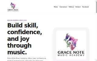 GraceNote Music Academy of Monroe website