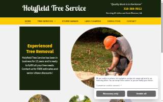 Holyfield Tree Services website