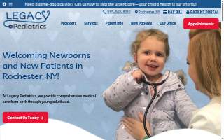 Legacy Pediatrics of Monroe website