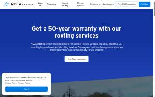 NELA Roofing of Alexandria website