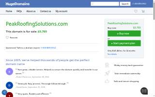 Peak Roofing Solutions website