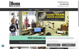 Bonin Tire & Service website