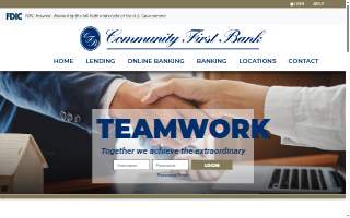 Community First Bank website