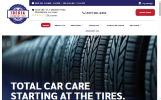 Iberia Discount Tire website