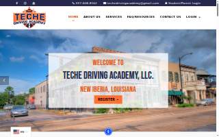 Teche Driving Academy website